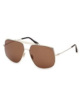 Tom Ford | Liam 61MM Square Metal Sunglasses