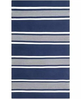Ralph Lauren | Hanover Stripe LRL2461A Navy 5' X 8' Outdoor Area Rug