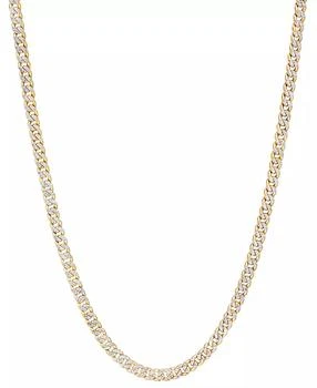 Macy's | Double-Sided Cuban Link Chain Bracelet (4.5mm) in 10k Two-Tone Gold