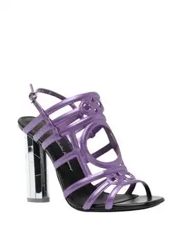 Salvatore Ferragamo | Women's Mirrored Heel Sandals In Purple