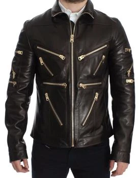 Dolce & Gabbana | Lambskin Leather Zipper Men's Jacket