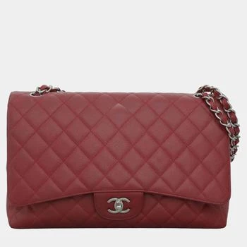 Chanel | Chanel Red Caviar Leather Maxi Flap Bag