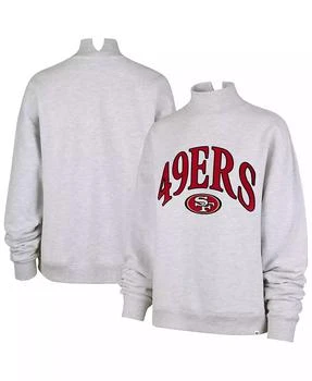 Women's Heather Gray San Francisco 49ers Vantage Mock Neck Pullover Sweatshirt
