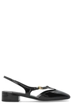 Dolce
Gabbana | Dolce
Gabbana Logo Plaque Slingback Pumps