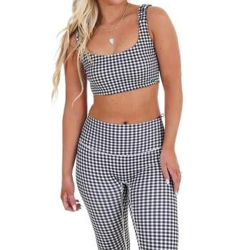 Kimberly C Kimberly C - Gingham Glow Ruched Bra Top