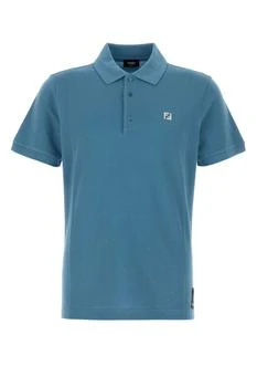 Fendi | Fendi Logo Plaque Short Sleeved Polo Shirt