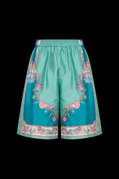 Versace | Versace Coral Theatre Printed Elastic-Waist Shorts