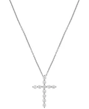 Macy's | Cross Diamond Pendant Necklace (1/2 ct. t.w.) in 14k White Gold (also in 14k Yellow Gold)