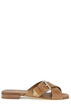 Prada | Prada Logo Plaque Buckled Sandals