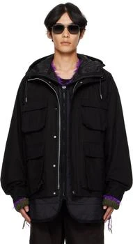 Sacai | Black Rip Stop Blouson Jacket