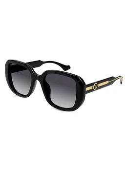 Gucci | La Piscine 54MM Squared Injection Sunglasses