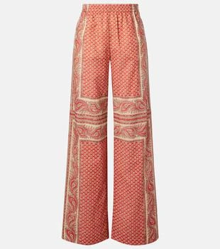 Valentino | Printed cotton wide-leg pants