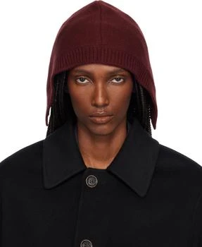 MAISON MARGIELA | Burgundy Wool Knit Hood