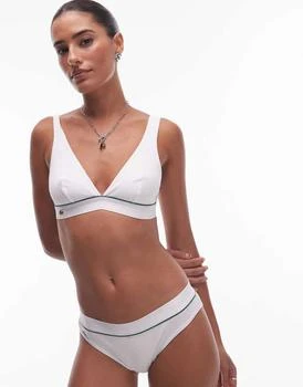 Lacoste triangle bra in white