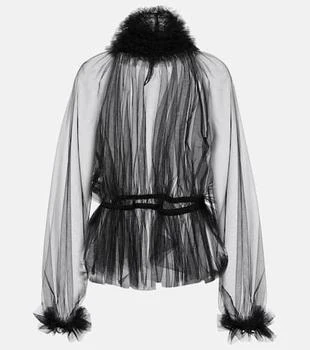 Dolce & Gabbana | Ruffle-trimmed tulle blouse