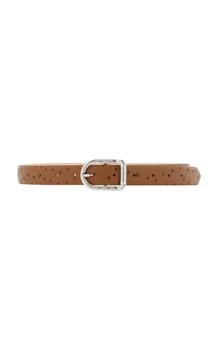 Déhanche Déhanche Mija Ostrich-Effect Leather Belt - Moda Operandi