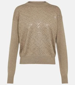 Brunello Cucinelli | Embellished wool, cashmere, and silk sweater