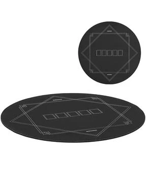 Soozier 24 inch Round Poker Mat, Texas Hold'em Poker Table Top