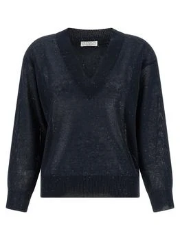 Brunello Cucinelli | Brunello Cucinelli V-Neck Knitted Jumper