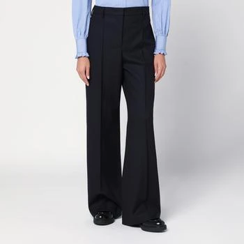 Prada | Blue wool wide trousers