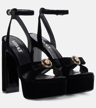 Versace | Medusa velvet platform sandals