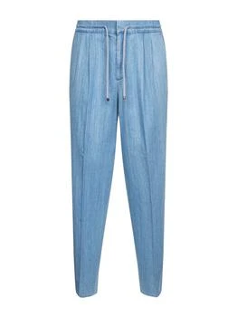 Brunello Cucinelli | Brunello Cucinelli Double Pleats Lightweight Denim Trousers
