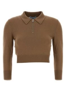 Prada | Prada Half-Zipped Knitted Jumper