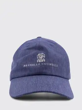 Brunello Cucinelli | Linen Hat with Embroidered Logo Brunello Cucinelli