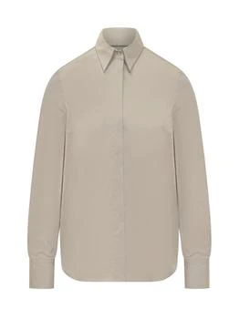 Brunello Cucinelli | Brunello Cucinelli Monili Chain Detailed Long-Sleeved Shirt