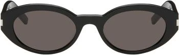 Yves Saint Laurent | Black New Wave Oval Sunglasses