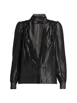 Tom Ford | Metallic Stripe Silk-Blend Shirt