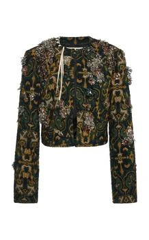 Dries Van Noten | Dries Van Noten Baftanos Embellished Jacquard Jacket - Moda Operandi