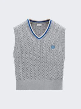 Loewe | Loewe Cable Knit V-Neck Knitted Top