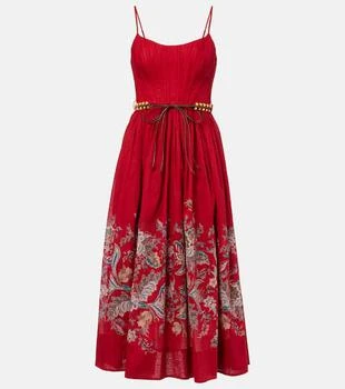 Zimmermann | Rhiannon gathered paisley cotton midi dress