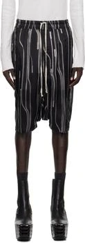 Rick Owens | Black & Off-White Concordians Rick's Pods Shorts