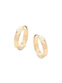 Saks Fifth Avenue | 14K Yellow Gold Textured Earrings