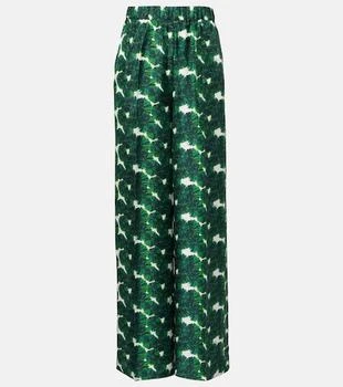 Max Mara | Morena printed silk twill wide-leg pants