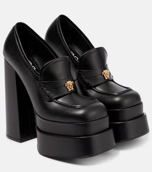 Versace | Aevitas leather platform loafer pumps