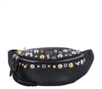 Valentino | Valentino Nellcôte Stud Embellished Zip-Up Belt Bag