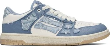 AMIRI | Blue 
White Bandana Skel Top Low Sneakers