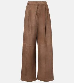 Max Mara | Brando high-rise suede wide-leg pants