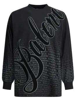 Balenciaga | Balenciaga Logo Printed Long-Sleeved T-Shirt