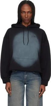 MM6 | Black Unbrushed Cotton Hoodie