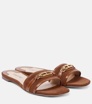 Tom Ford | Whitney Stadium T leather slides