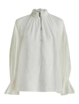 ETRO | Etro Highneck Ruffled Long Sleeve Blouse