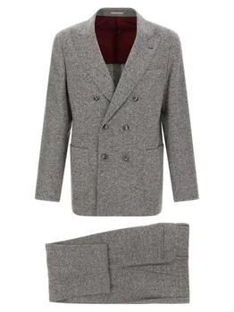 Brunello Cucinelli | Brunello Cucinelli Double-Breasted Straight-Leg Suit