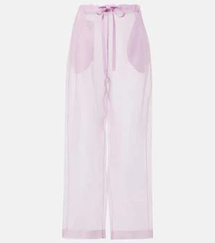 Khaite | Trenton silk-blend organza wide-leg pants
