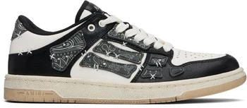 AMIRI | Black 
White Bandana Skel Top Low Sneakers