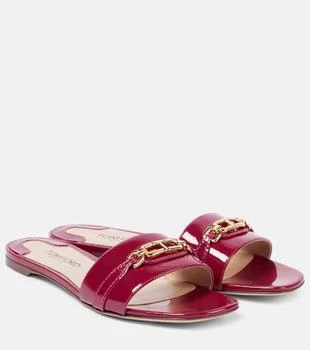 Tom Ford | Whitney Stadium T patent leather slides