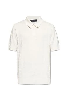 Dolce & Gabbana | Dolce & Gabbana DG Logo Jacquard Knitted Polo Shirt
